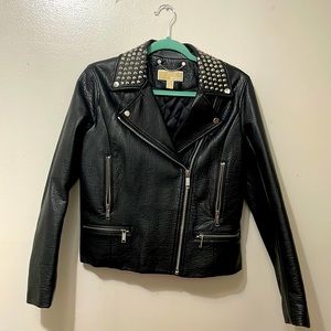 Micheal Kors studded leather Jacket